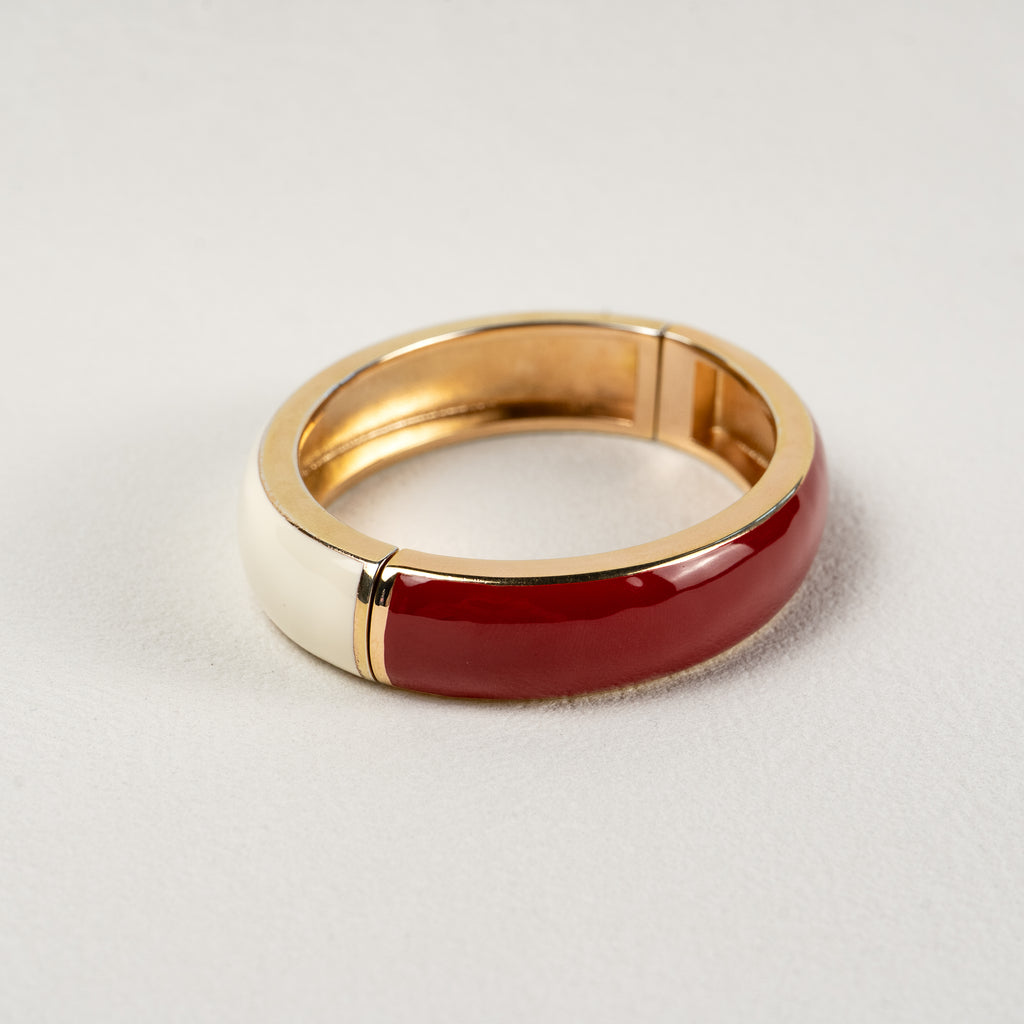 Bracciale panna/bordeaux TWIN003/A